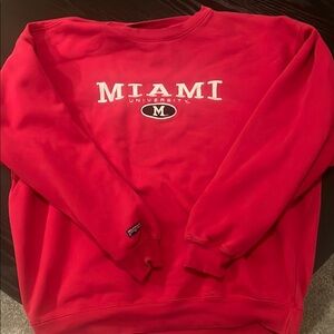 Vintage Red Crewneck Sweater Miami Edition